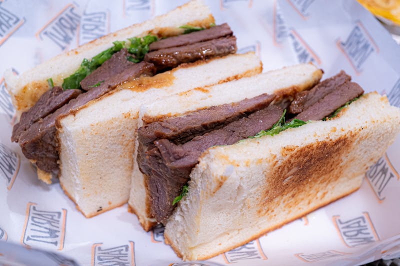 Roast Beef Crunch cold sub with horseradish sauce